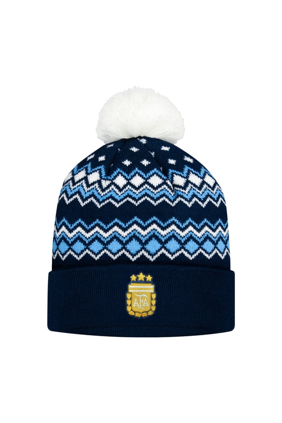 Officially Licensed Argentine Football Association Lionel Messi Beanie - Unisex Adult - AFA087BN Navy