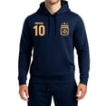 thumbnail image 1 of Icon Sports Argentina Lionel Messi Pullover Hoodie - Officially Licensed Adult Unisex Pullover Hoodie Navy S, 1 of 7