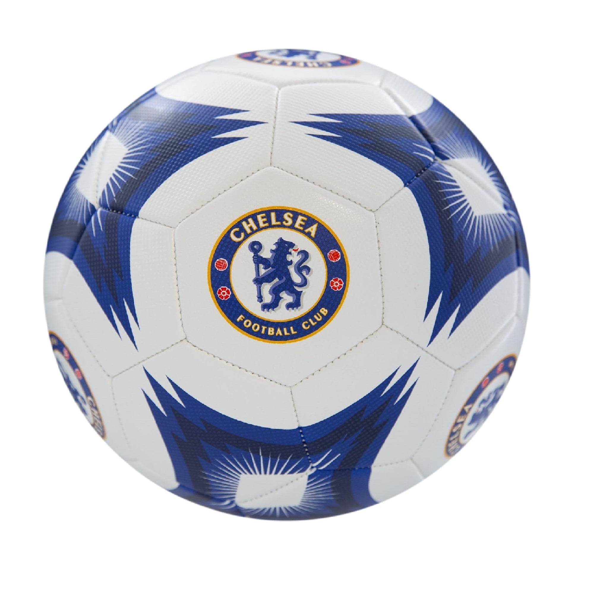Icon Sports Official Licensed Chelsea Soccer Ball - White Blue, Kaleidoscope - Size 5