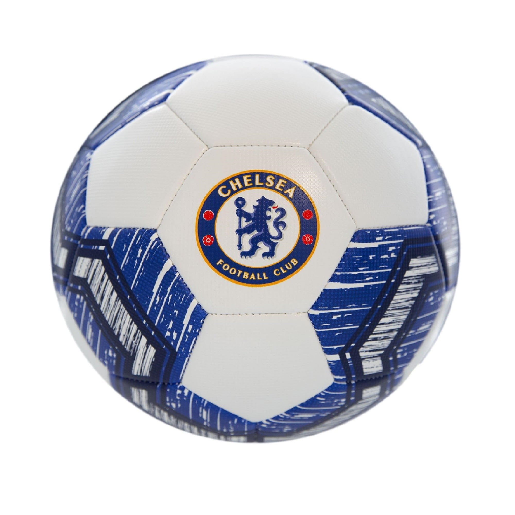 Icon Sports Official Licensed Chelsea Soccer Ball - White, Blue Pathway - Size 5