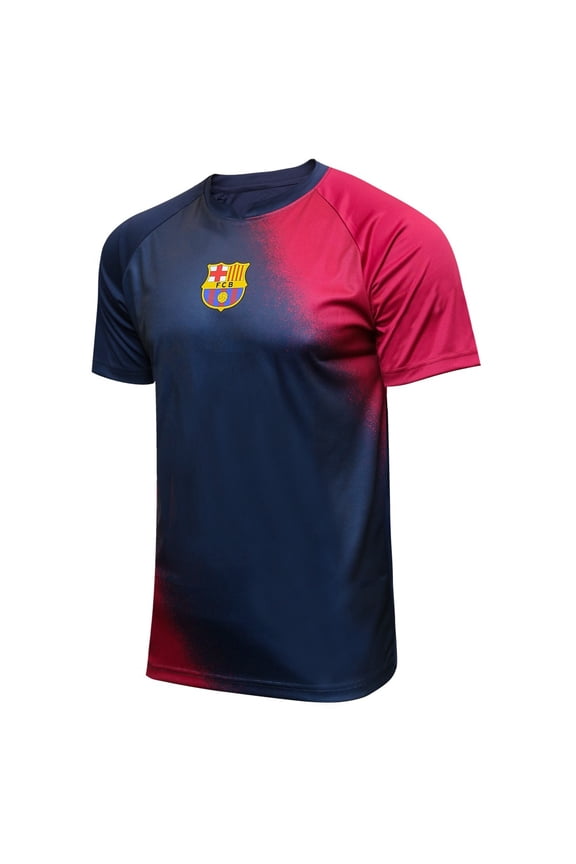Official Licensed FC Barcelona Game Day Shirt - Spray Pattern - Navy, X-Large