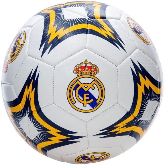 Icon Sports Official Licensed Real Madrid Soccer Ball Prism Design - White Size 5 Textured