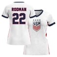 thumbnail image 1 of Icon Sports Official Licensed U.S. Soccer 4 Star USWNT Player’s Women's Game Day Shirt Tee - Adult Soccer Gear - Rodman, White, Red, X-Large, 1 of 9