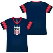 Icon Sports Official Licensed U.S. Soccer 4 Star USWNT Players Girls Game Day Shirts Football Tee Top - N2