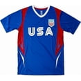 thumbnail image 1 of Icon Sports Official Licensed US Soccer USMNT Youth Kids Game Day Shirts Athletic Active Training Game Tee Top - Blue, 1 of 5