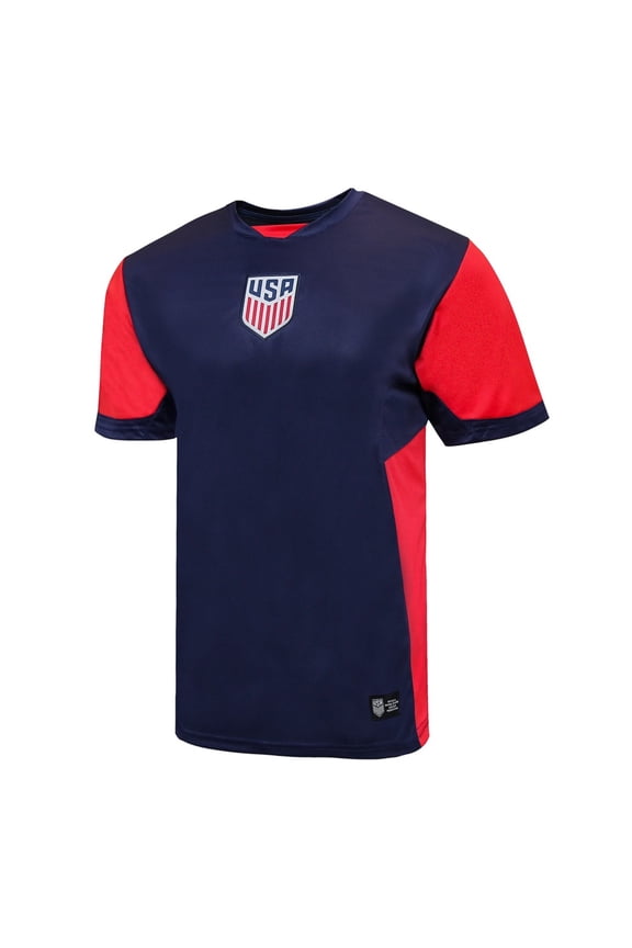 Official Licensed USMNT Unisex Adult Class Legend Poly T-Shirt - Navy, Small [Custom Name/Number]