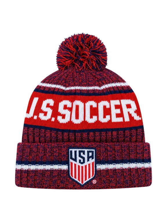 U.S. Soccer Federation Soccer Beanie  Identity Unisex Pom Beanie