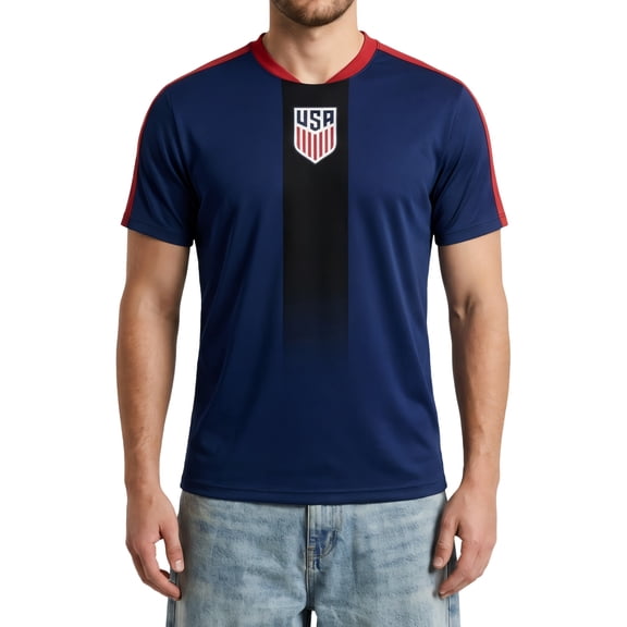 Icon Sports Official US Soccer Federation Game Day T-Shirt - Unisex Adult - USSF289GD Navy L