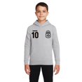 thumbnail image 1 of Icon Sports Officially Licensed Argentine Football Association Lionel Messi Pullover Hoodie - Unisex Kids - AFA117PH Light Grey YM, 1 of 2