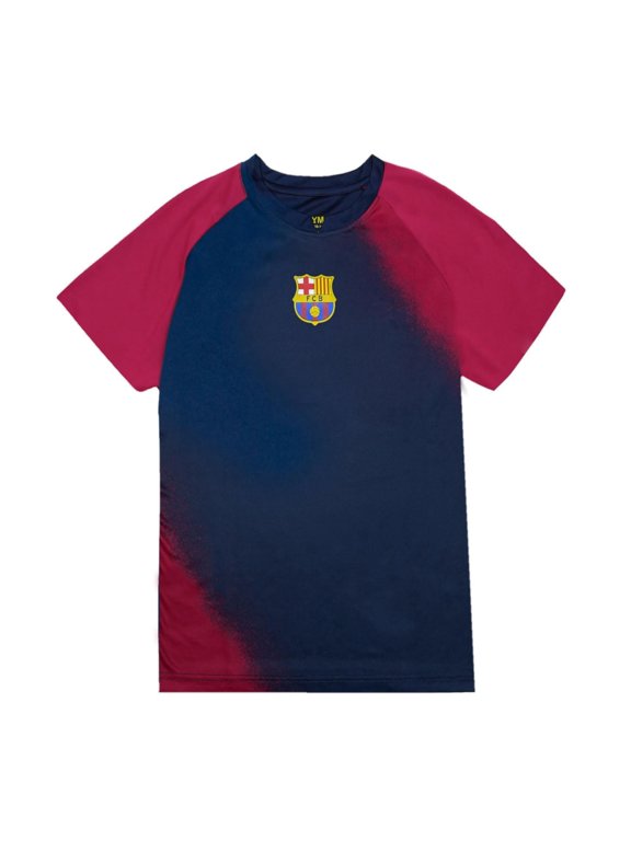 Officially Licensed FC Barcelona Gradient Youth Boys Training Shirt, X-Small Navy