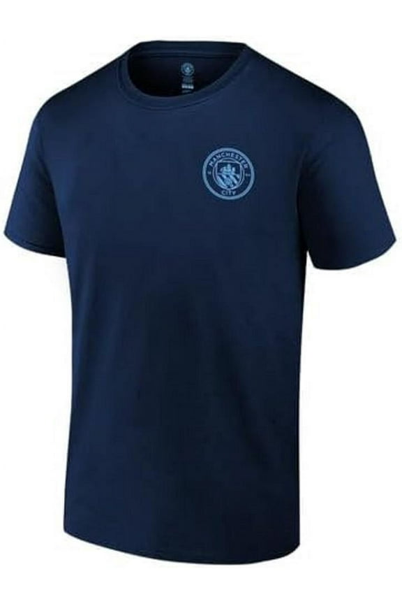 Officially Licensed Manchester City Cotton Tee T-Shirts [Navy, Large]