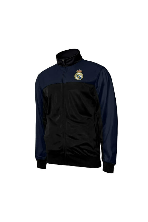 Officially Licensed Mens Soccer Real Madrid Track Jacket – Full Zip Active Top – Small