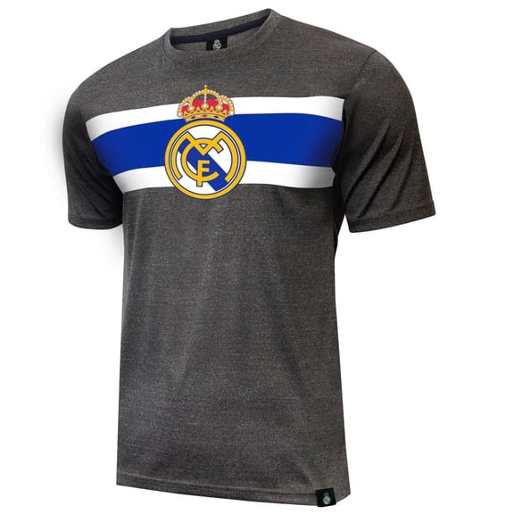 Icon Sports Officially Licensed Real Madrid Soccer T-Shirt – Official Team Jersey Style Short Sleeve Athletic Football Tee – Game Day Activewear for Fans - Large