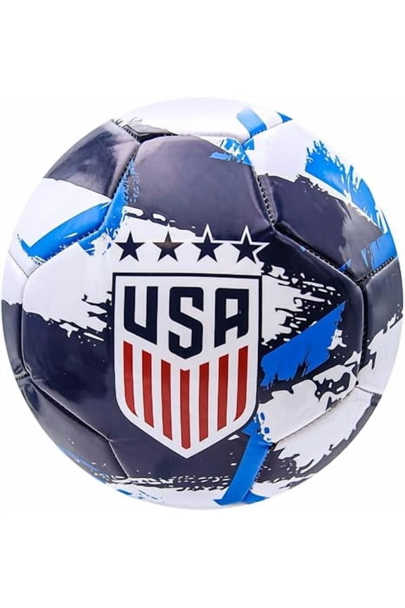 U.S. Soccer USWNT Size 5 Soccer Ball - Brush [White Blue] Size 5