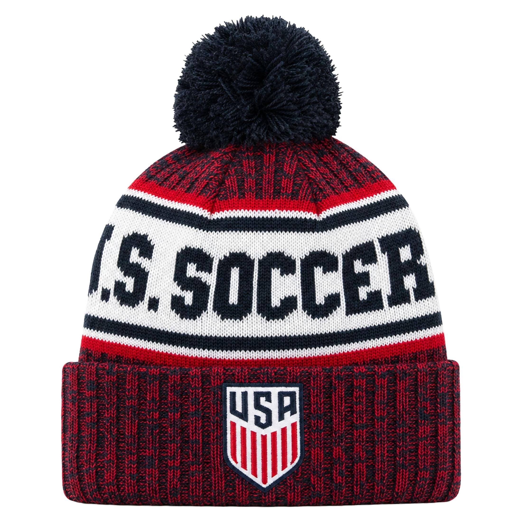 Icon Sports Officially Licensed US Soccer Federation Beanie - Unisex Adult - USA42BN Red