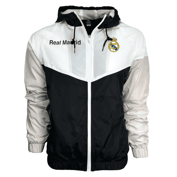 Icon Sports Real Madrid Hooded Rain Jacket, 100% Nylon, S-XXL