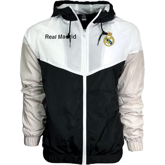 Icon Sports Real Madrid Hooded Rain Jacket, 100% Nylon, S-XXL