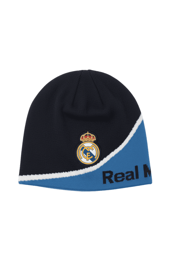Real Madrid Navy Acrylic Knit Beanie Hat, Adult OSFM