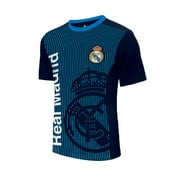 Icon Sports Real Madrid Official Licensed Emblem Logo Soccer Jersey Shirt - Navy, X-Large [Custom Name/Number]