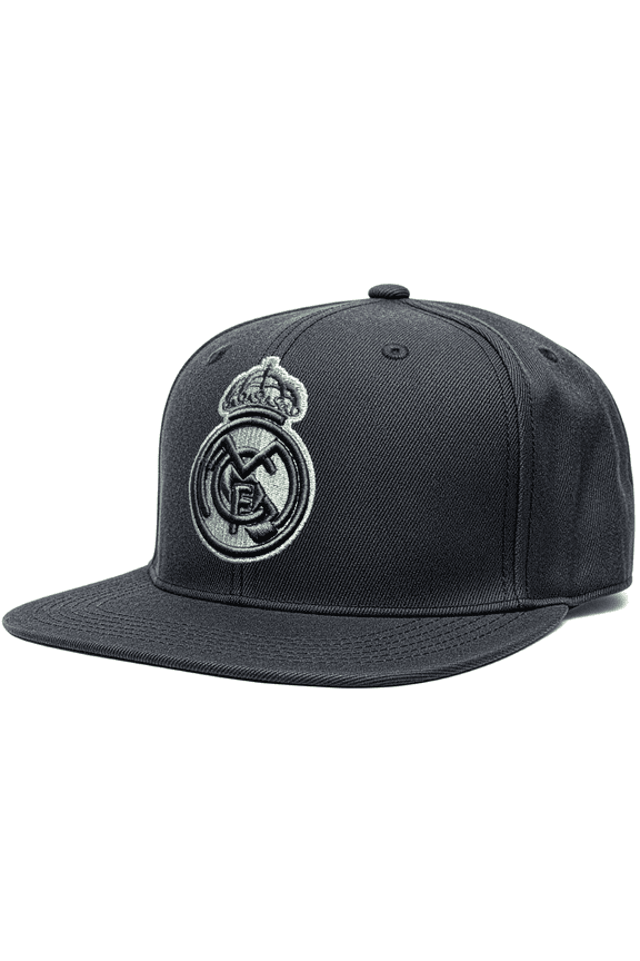 Real Madrid Snapback Cap, Gray, 100% Polyester, OSFM