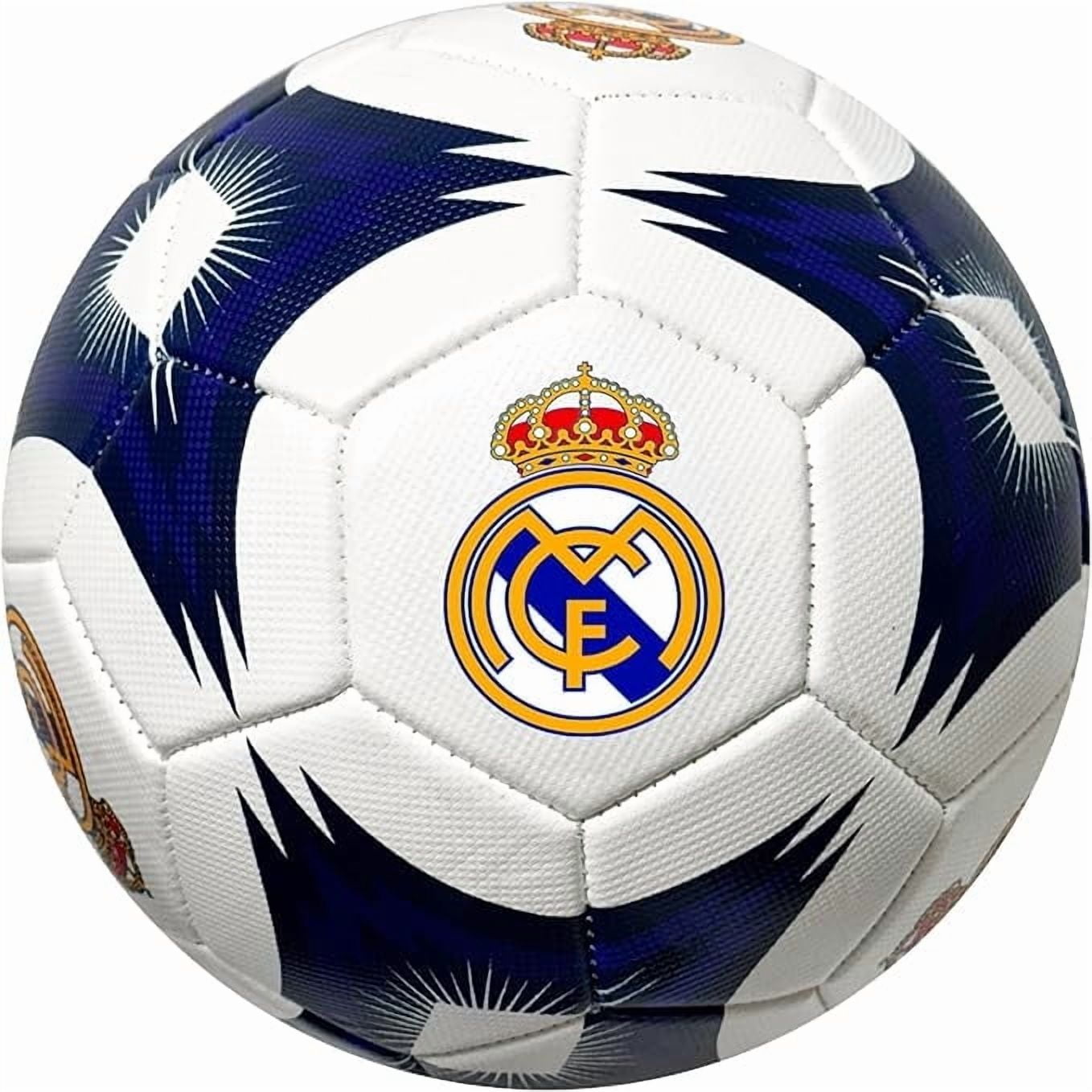 Icon Sports Real Madrid Soccer Ball, White/Blue Size 5