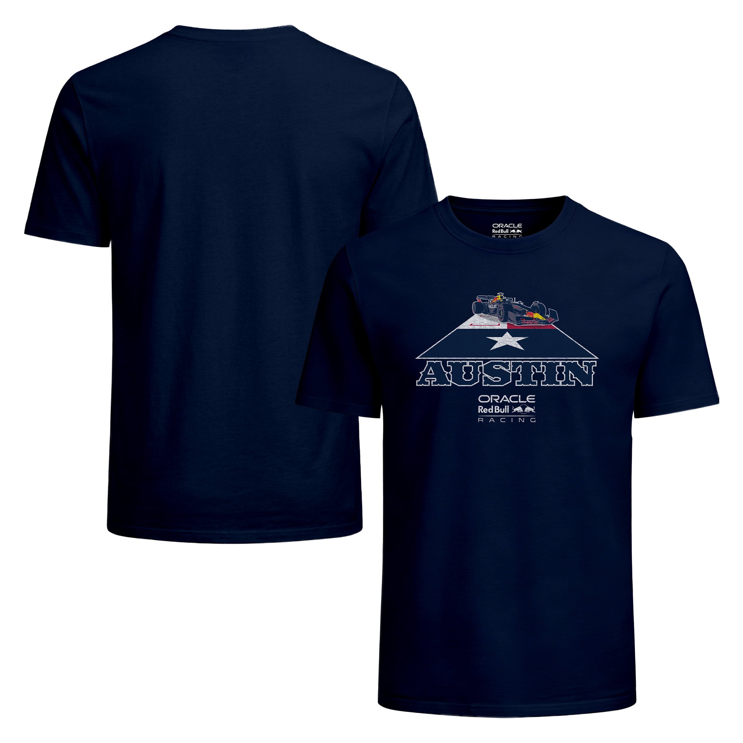 Icon Sports Red Bull Men's Cotton T-shirt, Blue Round Neck Graphic Tee