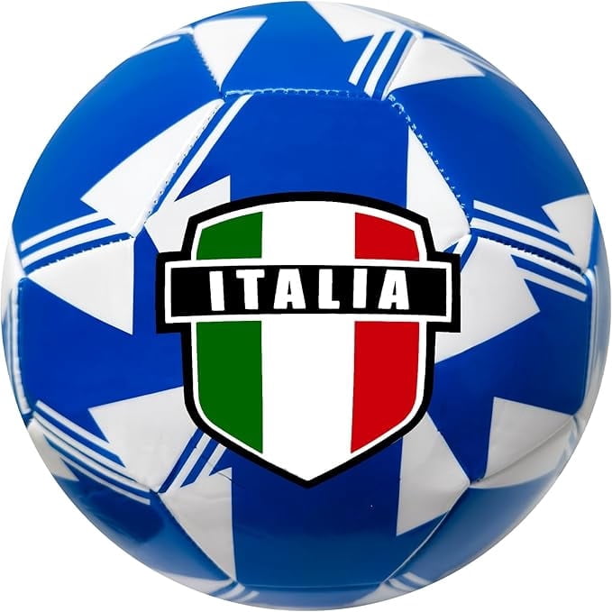 Icon Sports Italy Blue/White Soccer Ball, Official Size 5
