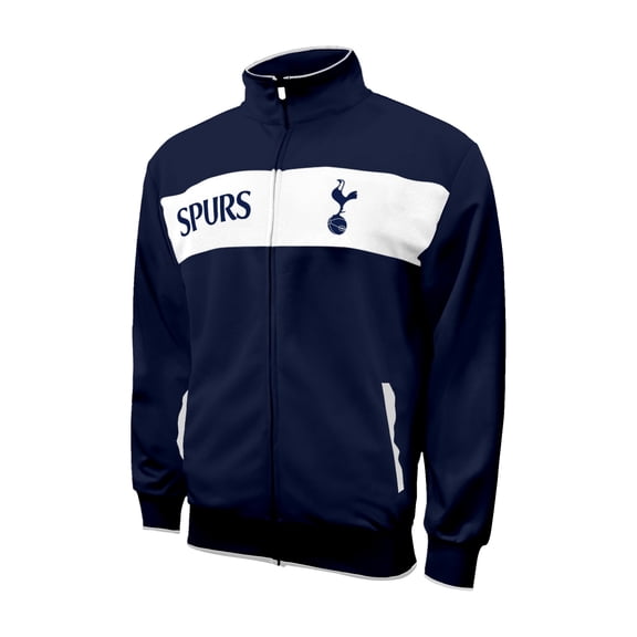 Icon Sports Tottenham Track Jacket – Officially Licensed Men’s Casual Full Zip Up Track Jackets Soccer Football Club Active Training Top | Navy, Large