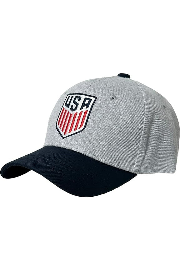 U.S. Soccer Adjustable Hat, Gray, One Size