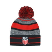Icon Sports U.S. Soccer Adult Identity Unisex Pom Beanie - Home Red