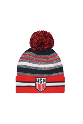 U.S. Soccer Adult Unisex Pom Pom Winter Soccer Beanie 5 – [Custom Initials/Number]