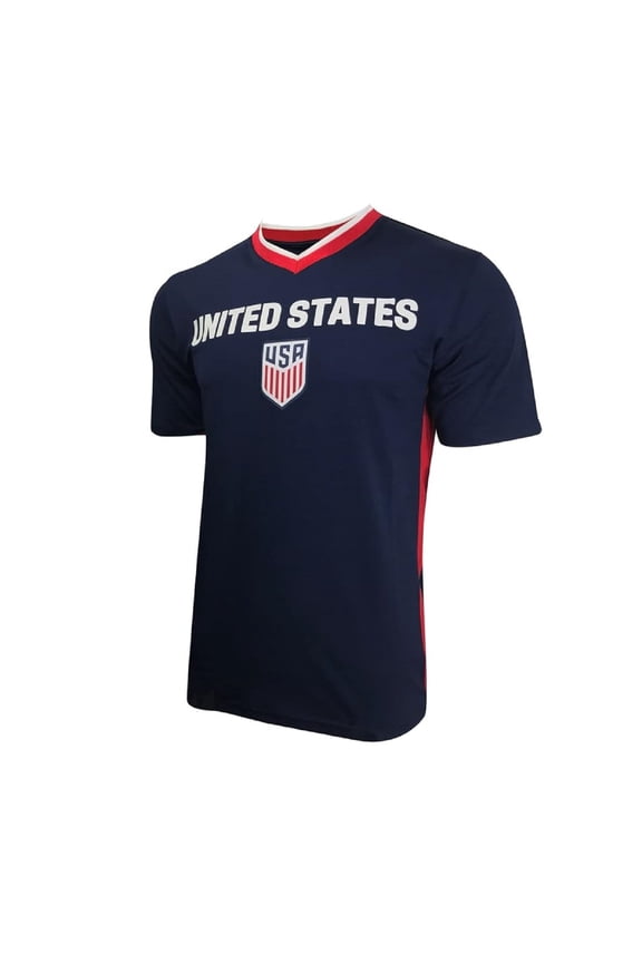 U.S. Soccer Federation USMNT Game Day Soccer Poly Shirt Adult - Elite Navy - Large