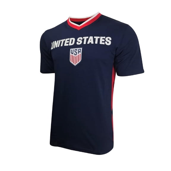 Icon Sports U.S. Soccer Federation USMNT Game Day Soccer Poly Shirt Adult - Elite Navy - Small
