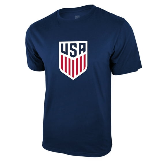 Icon Sports U.S. Soccer Federation USMNT Logo Adult T-Shirt Navy Logo - Large