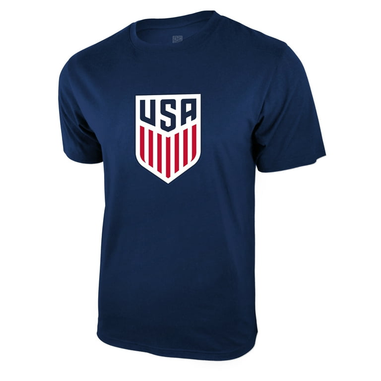 Icon Sports Soccer Federation USMNT Logo Adult T-Shirt Navy
