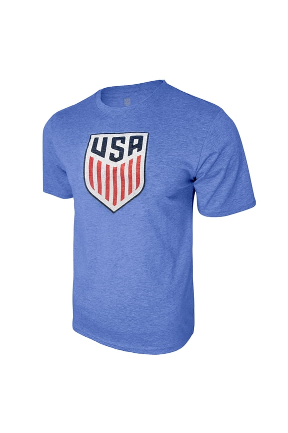 U.S. Soccer Federation USMNT Logo Adult T-Shirt Sky Blue Logo - Large