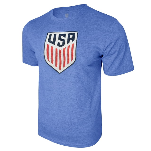 Icon Sports U.S. Soccer Federation USMNT Logo Adult T-Shirt Sky Blue Logo - Large