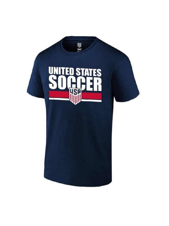 U.S. Soccer Federation USMNT Pop Style T-Shirt Adult Size [Navy, X-Large]