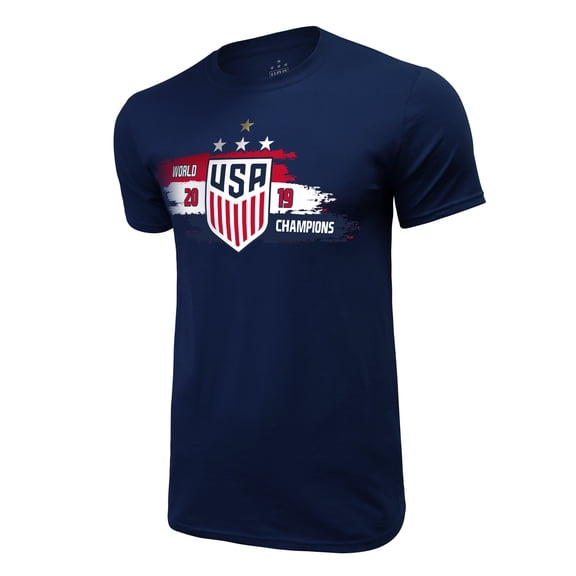 Icon Sports U.S. Soccer Federation USWNT Logo Adult T-Shirt Navy Logo 2019 - Medium