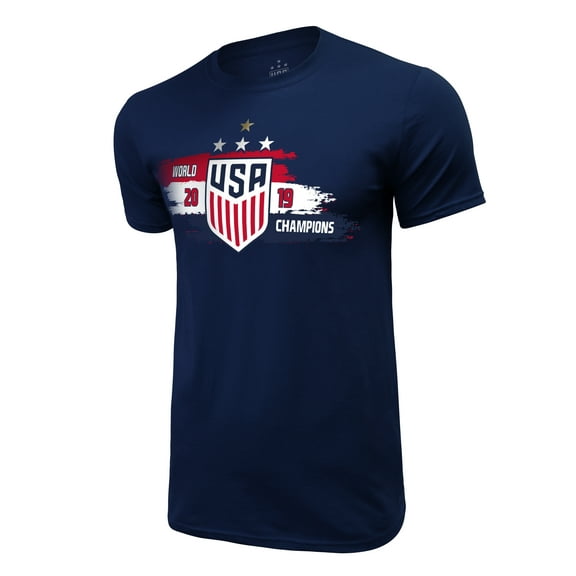 Icon Sports U.S. Soccer Federation USWNT Logo Adult T-Shirt Navy Logo 2019 - Small