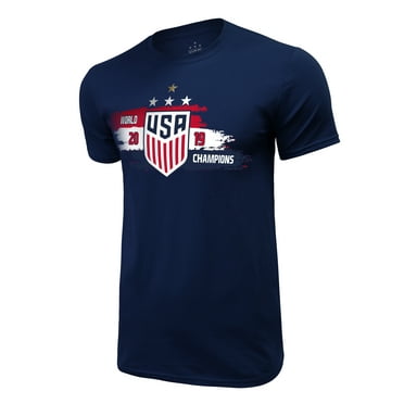 Icon Sports U.S. Soccer Federation USWNT Logo Adult T-Shirt Navy Logo 2019 - XL