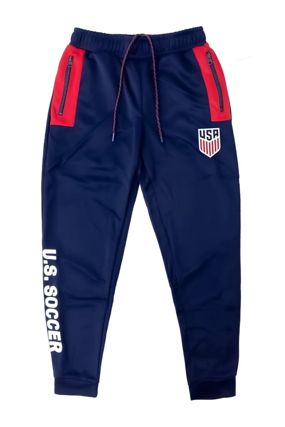 U.S. Soccer Joggers, Navy Blue, 100% Polyester, YS-XXL
