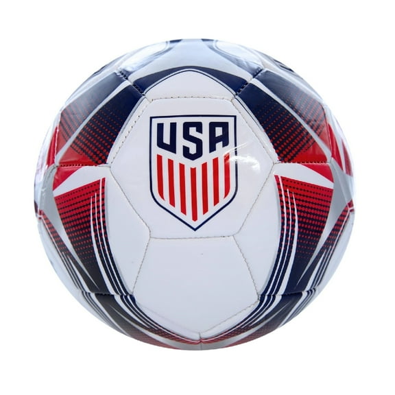 Icon Sports U.S. Soccer Official Licensed Soccer Ball - Patterned [White Red] Size 5