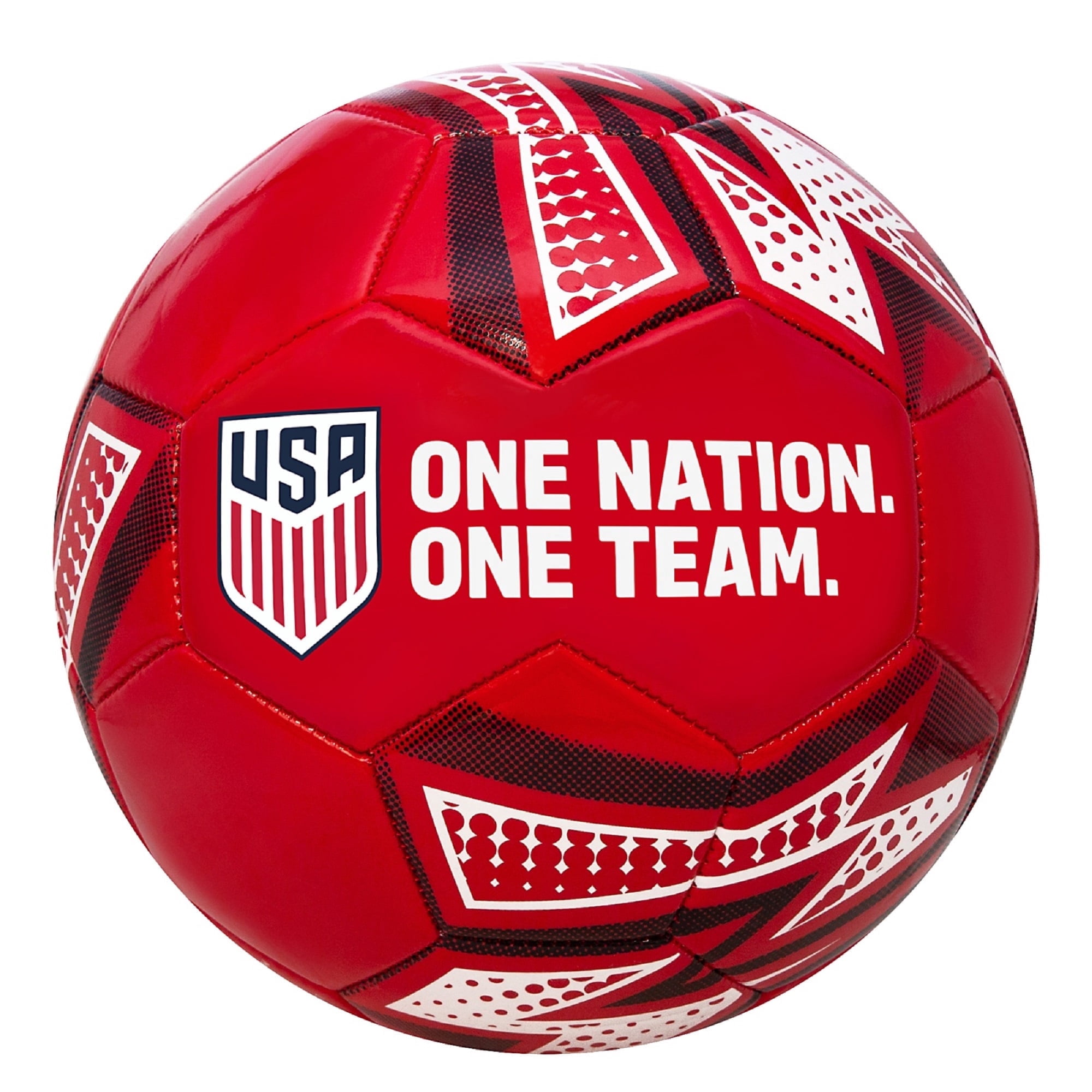 Icon Sports U.S. Soccer Pop Art Design Soccer Ball Size 5 [Red]