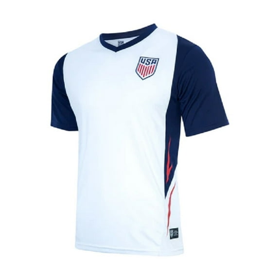 Icon Sports U.S. Soccer USMNT Adult Mens Game Day Poly Shirt - SHATTERED 2.0 Design, Small