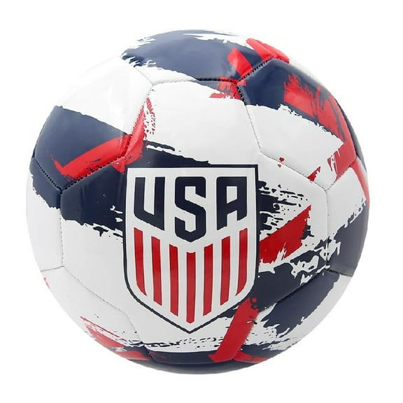 Icon Sports U.S. Soccer USMNT Size 5 Soccer Ball - Brush Design [White Navy Red]