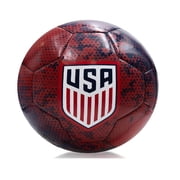 Icon Sports U.S. Soccer USMNT Size 5 Soccer Ball - Solar Flare [Red Navy]