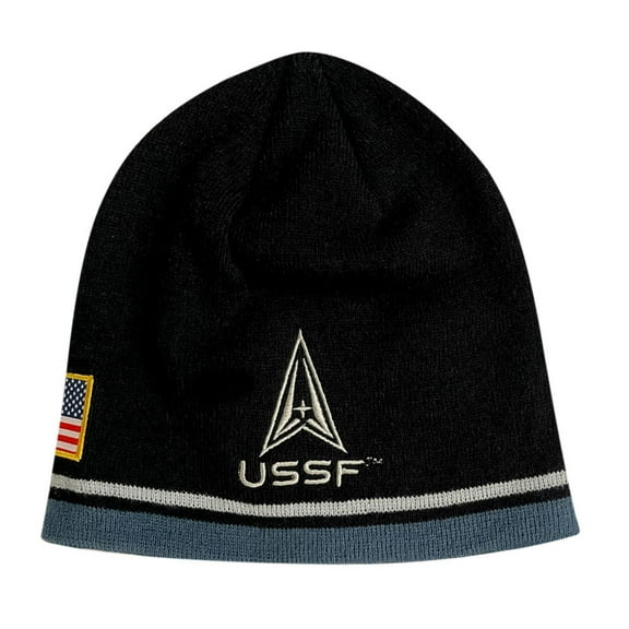 Icon Sports U.S. Space Force Licensed Adult Winter Beanie 3– [Custom Initials/Number]