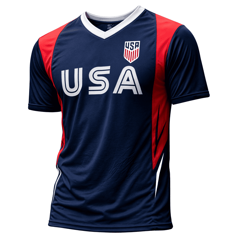 ICON SPORTS USA サッカー シャツ ネイビー Sサイズ Icon Sports USA Soccer Jersey, Navy, Polyester, Youth Small