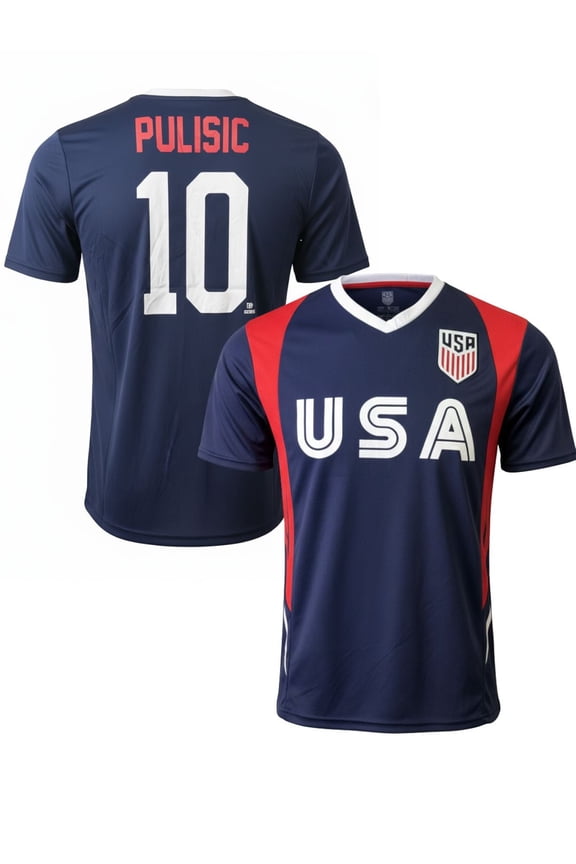 USA Soccer Game Day Shirt #10 Pulisic, 100% Polyester, YS-M